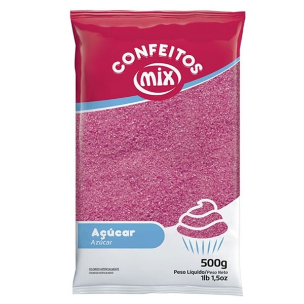 Açúcar Cristal Rosa 500g MIX