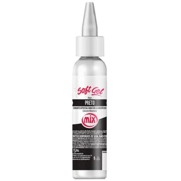 Encontraproduto.com.br - Corante Soft Gel Preto 25g MIX