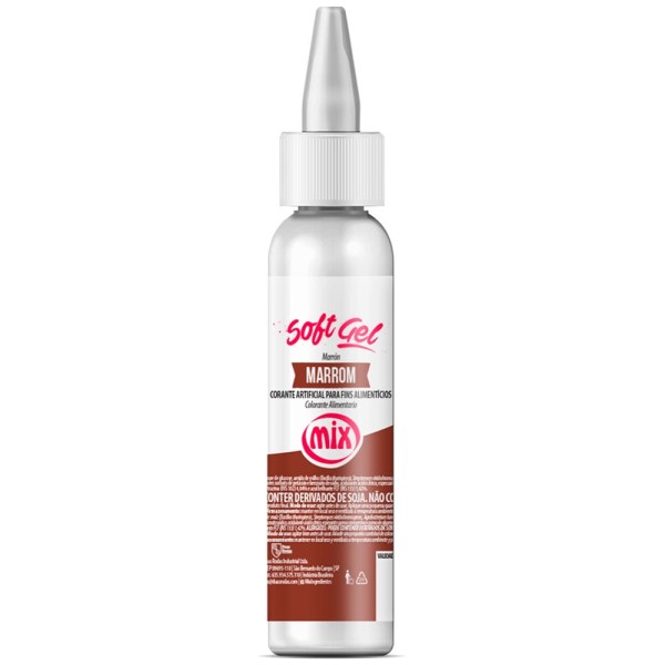 Encontraproduto.com.br - Corante Softgel Marrom 25G MIX