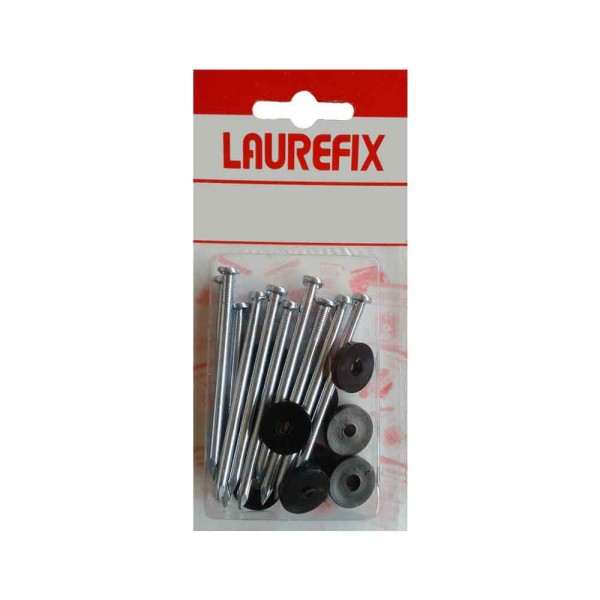 Encontraproduto.com.br - Prego de aço carbono galvanizado com arruela 18x27mm 10 unidades Laurefix