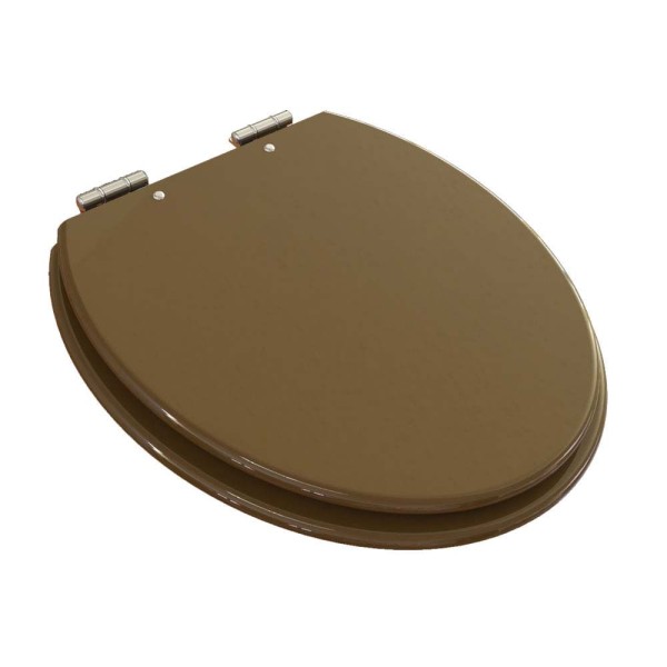 Encontraproduto.com.br - Assento sanitário Flamingo Azaléa Diamantina ocre Tondo