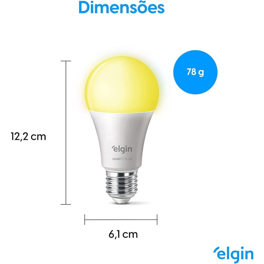Encontraproduto.com.br - Lampada LED SMART Color Bulbo A60 10W Bivolt