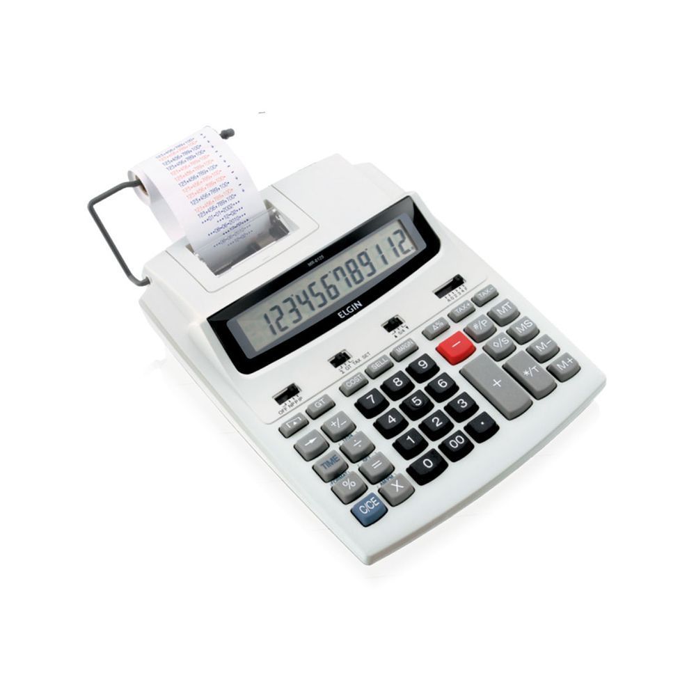 Encontraproduto.com.br - Calculadora de Mesa Elgin MR6125 com Bobina 12 Digitos Calendario Bivolt (Emb. contém 1un.)