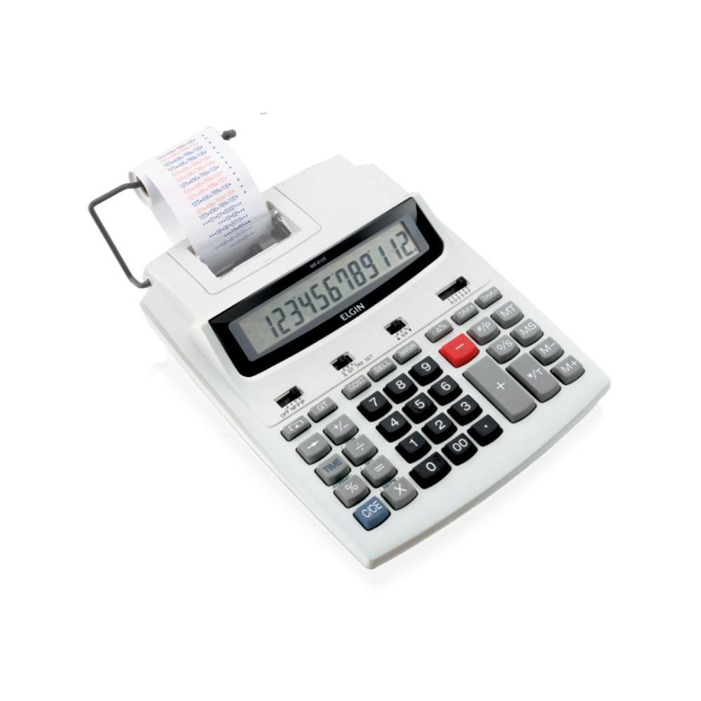 Encontraproduto.com.br - Calculadora de Mesa Elgin MR6125 com Bobina 12 Digitos Calendario Bivolt (Emb. contém 1un.)