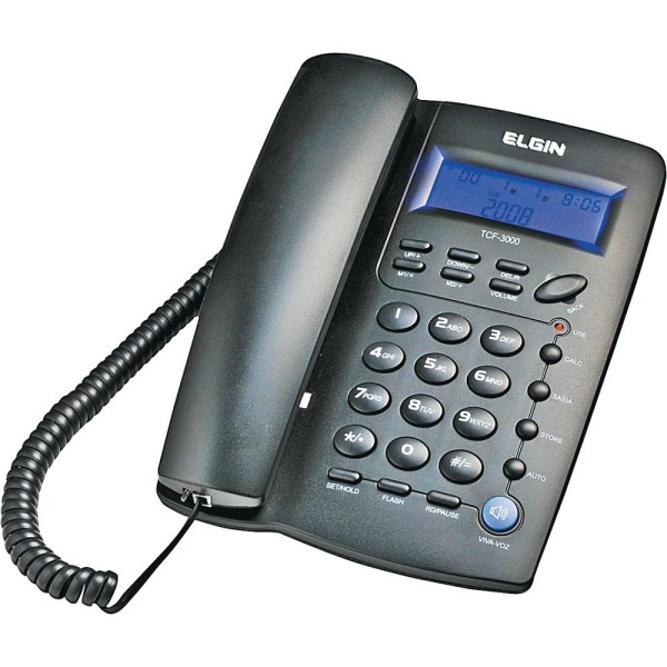 Telefone com ID Viva Voz Elgin TCF3000 Preto