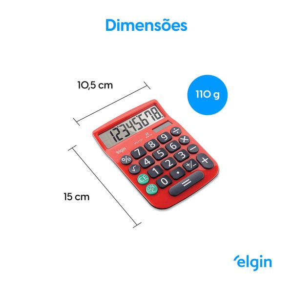 Encontraproduto.com.br - Calculadora De Mesa 8 Dígitos Mv-4131 Vermelha