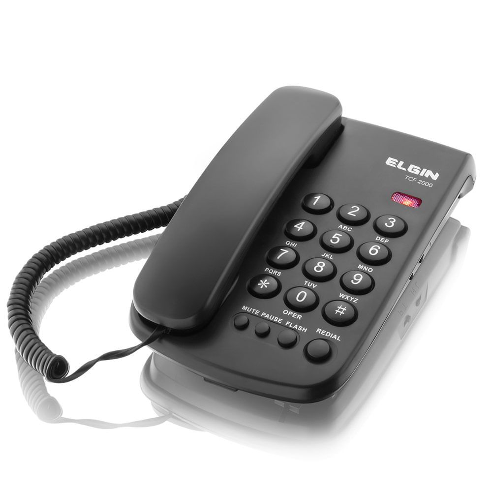 Encontraproduto.com.br - Telefone Mesa TCF2000 Preto ELGIN