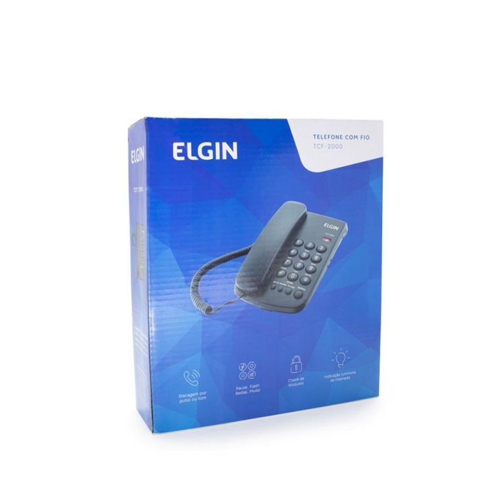 Encontraproduto.com.br - Telefone Mesa TCF2000 Preto ELGIN
