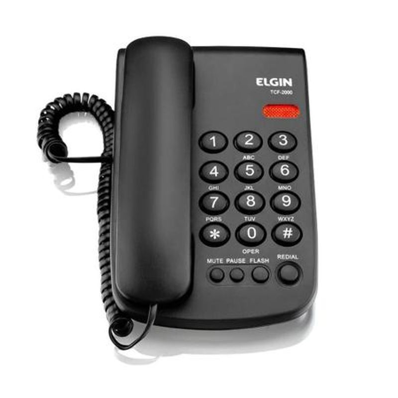 Encontraproduto.com.br - Telefone Mesa TCF2000 Preto ELGIN