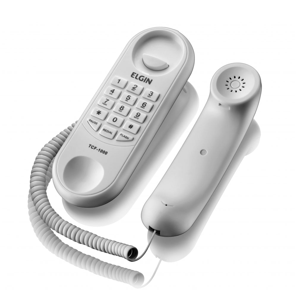 Encontraproduto.com.br - Telefone Gôndola Tcf 1000 Branco Compatível Com Centrais Públicas E Pabx - Função Flash E Redial