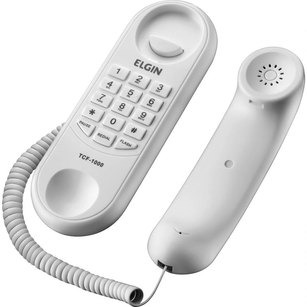 Encontraproduto.com.br - Telefone Gôndola Tcf 1000 Branco Compatível Com Centrais Públicas E Pabx - Função Flash E Redial