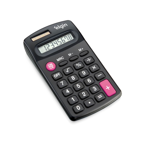 Encontraproduto.com.br - Calculadora de Bolso 8 dígitos Preta CB 1485 Elgin