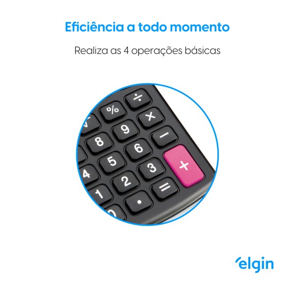 Encontraproduto.com.br - Calculadora de Bolso 8 dígitos Preta CB 1485 Elgin