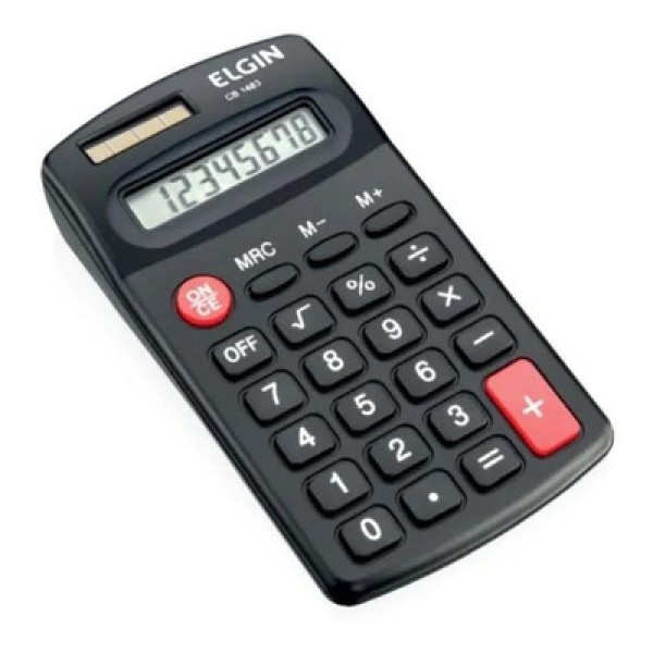 Encontraproduto.com.br - Calculadora de Bolso 8 dígitos Preta CB 1485 Elgin