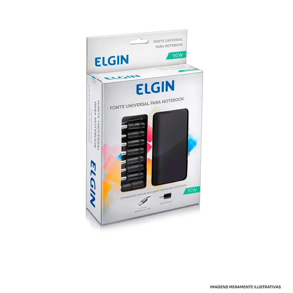 Encontraproduto.com.br - Fonte Elgin Universal para Notebook 90 W