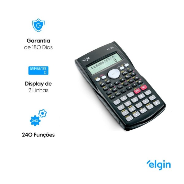 Encontraproduto.com.br - Calculadora Cientifica 240 Funções Cc240 Preta