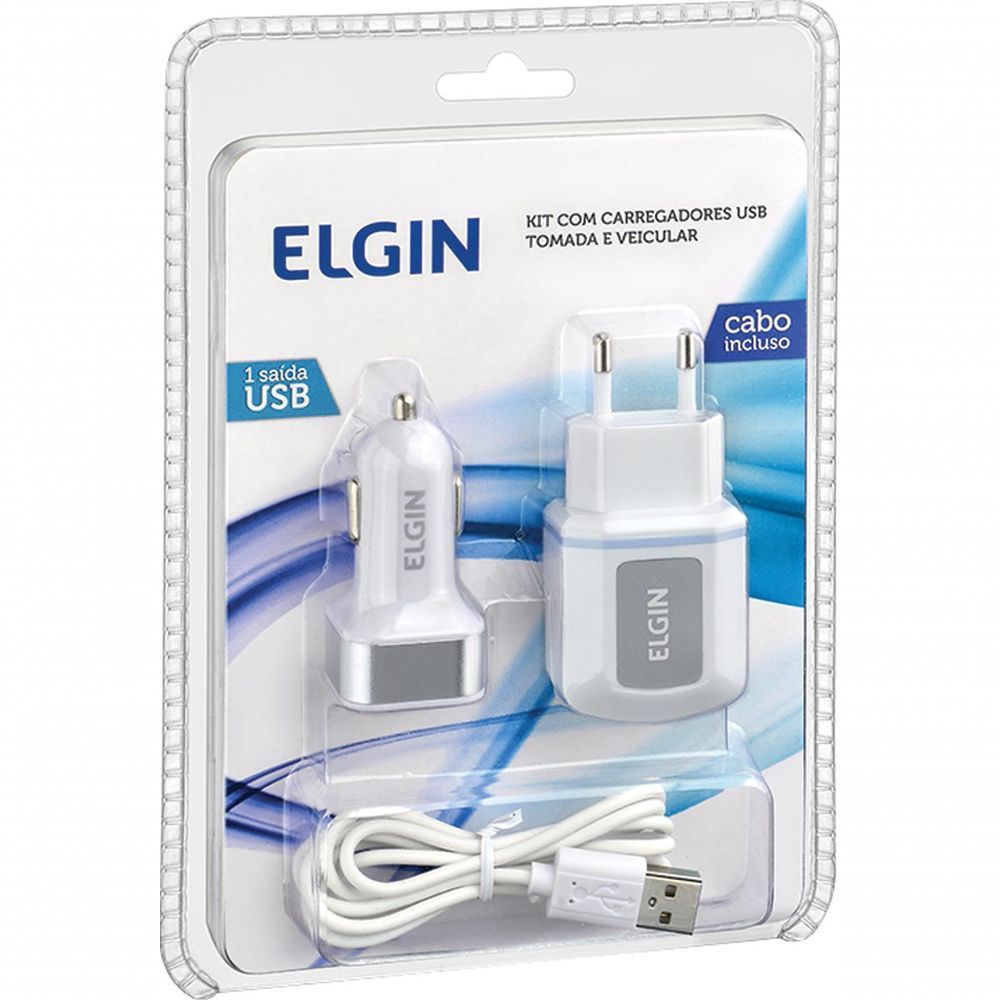 Encontraproduto.com.br - Kit Com Carregadores Veicular Usb+Tomada+Veicular