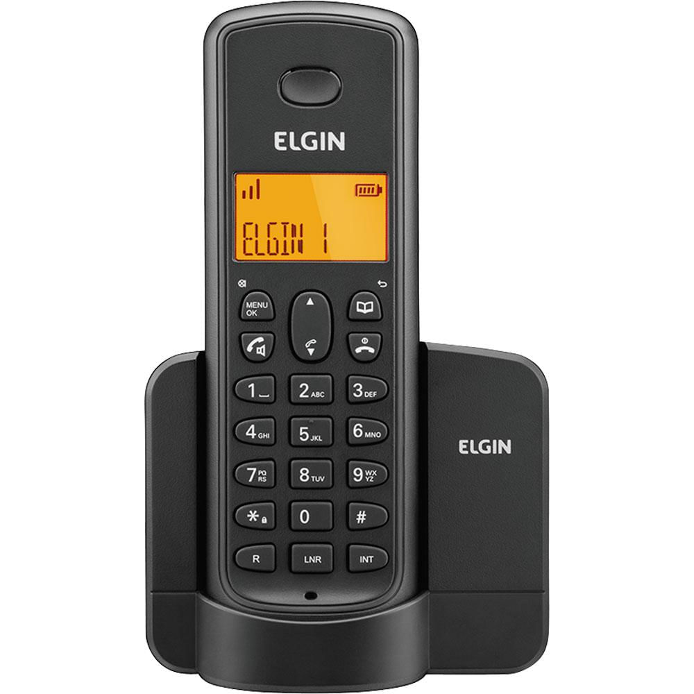 Encontraproduto.com.br - Telefone sem Fio Preto TSF 8001 Elgin
