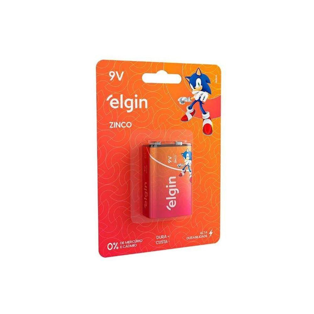 Bateria 9V Zinco - Elgin