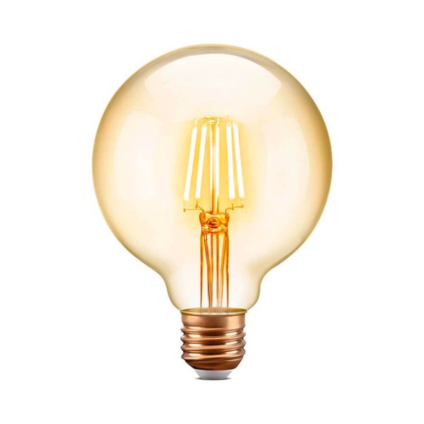 Encontraproduto.com.br - Lâmpada de Filamento Led G95 - 4W 2.200K Âmbar Bivolt
