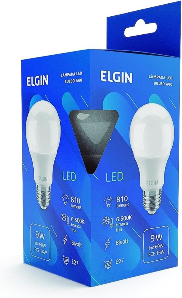 Encontraproduto.com.br - Lampada Bulbo LED A60 9W Bivolt 6500K Branca Fria
