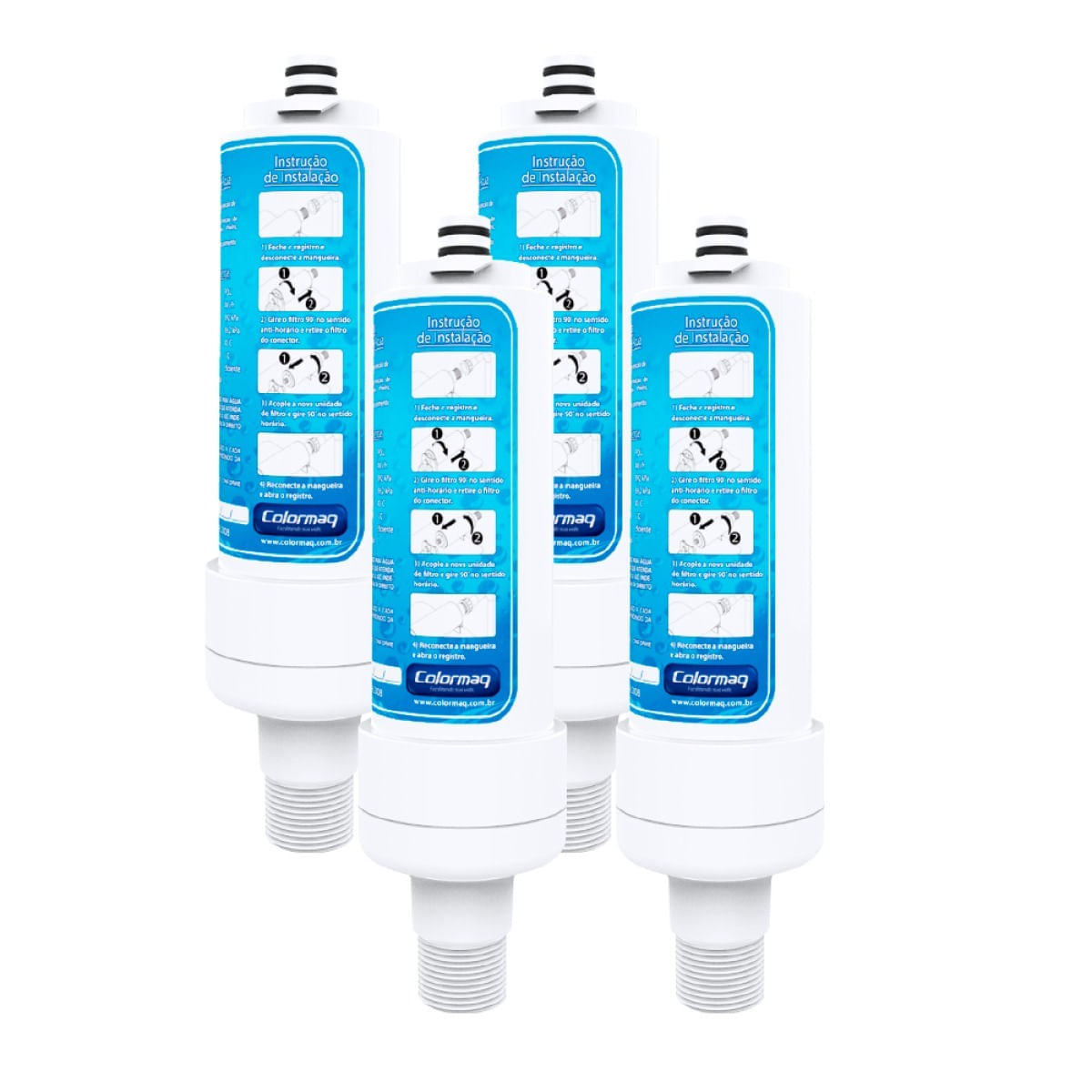 Encontraproduto.com.br - Kit 4 Refil Filtro Colormaq Purificador Premium