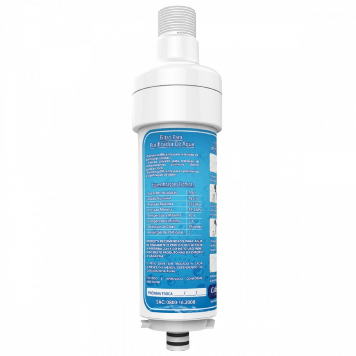 Encontraproduto.com.br - Kit 4 Refil Filtro Colormaq Purificador Premium