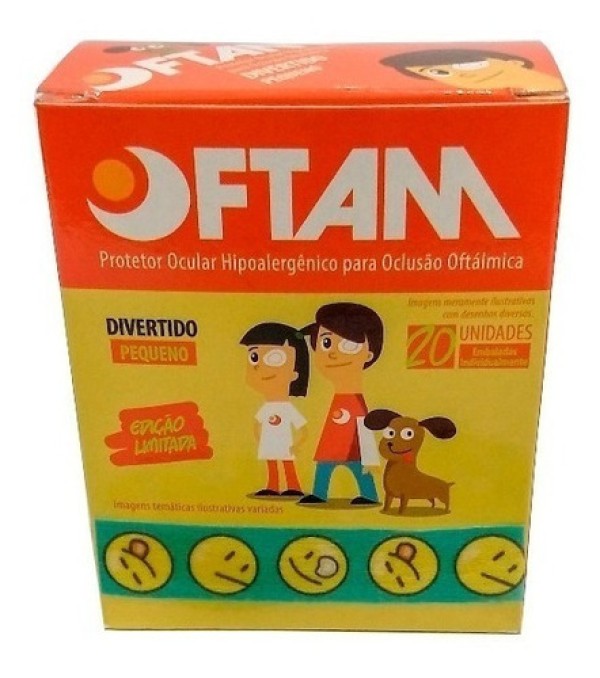 Tapa Tampão De Olho Protetor Ocular Oftam Smile 20 Unidades