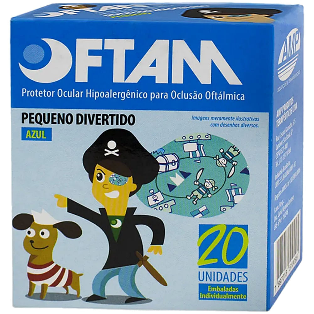 Encontraproduto.com.br - Protetor Ocular Oftam Divertido Azul AMP