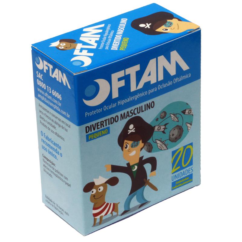 Encontraproduto.com.br - Protetor Ocular Oftam Divertido Azul AMP