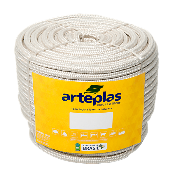 Corda Trançada PET Branca 16mm x 94m 10720095 Arteplas