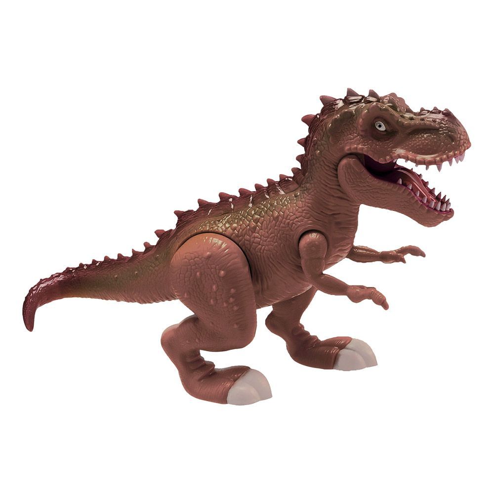 Encontraproduto.com.br - Figura Eletrônica - Tiranossauro Attack Com Som E Luz - Marrom - Adijomar