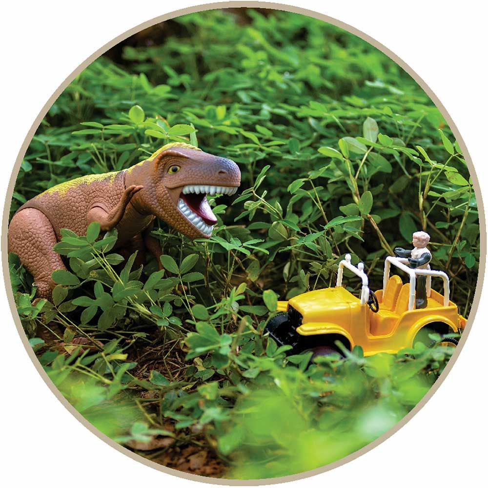 Encontraproduto.com.br - Figura Eletrônica Com Veículo - Dinossauro - T-Rex Safari - Adijomar