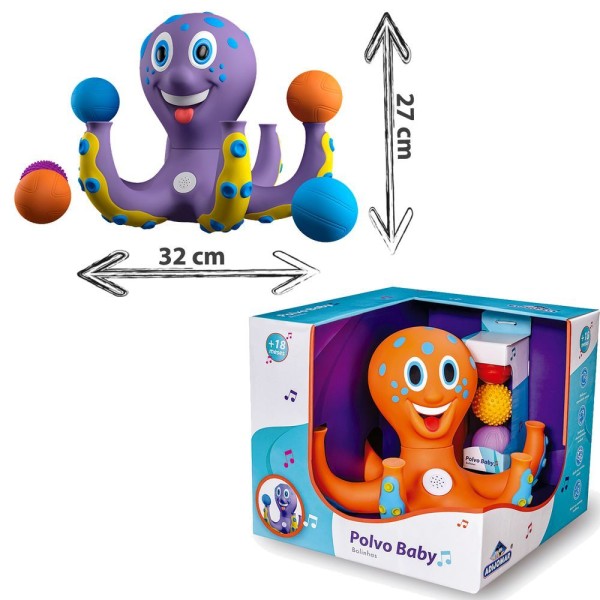 Encontraproduto.com.br - Polvo Divertido com Bolinhas - Adijomar