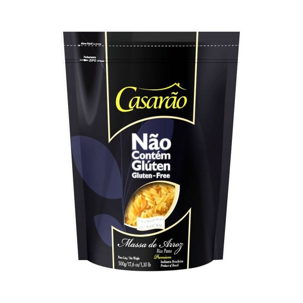 Encontraproduto.com.br - Macarrão de Arroz Fusili Sem Glúten Casarão 500g