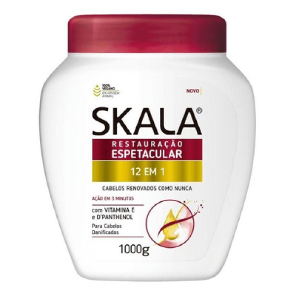 Encontraproduto.com.br - Creme de Tratamento para Cabelo Skala 12 em 1 Pote com 1kg