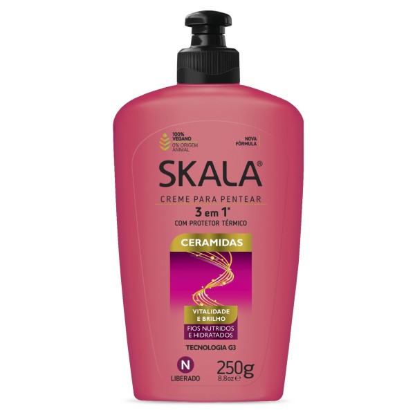 Encontraproduto.com.br - Creme para Pentear Brilho Impecável Ceramidas G3* 250g Skala