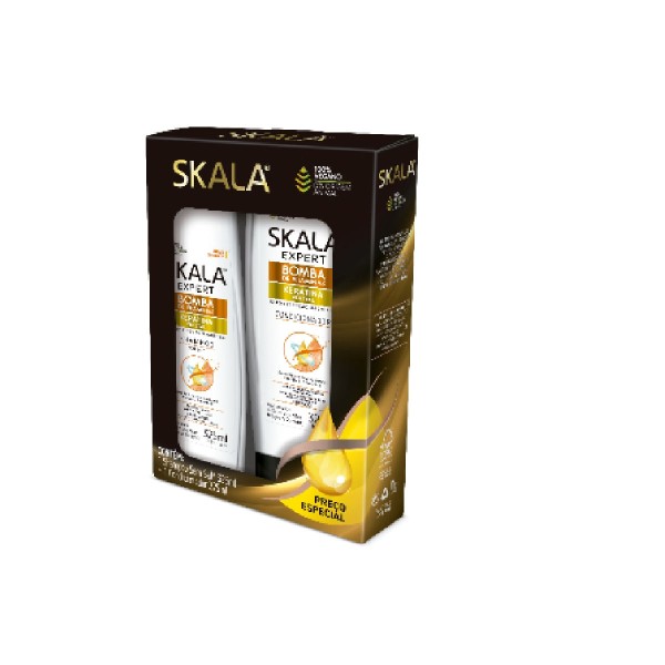 Encontraproduto.com.br - SKALA KIT VINAGRE DE MACA SHAMPOO + CONDICIONADOR 325ML CADA 650 ML X