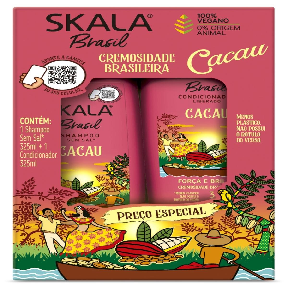 Encontraproduto.com.br - Shampoo Skala Cacau 325ml + Condicionador 325ml