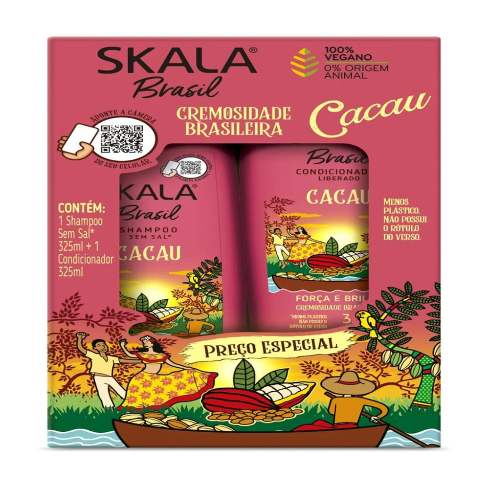 Encontraproduto.com.br - Shampoo Skala Cacau 325ml + Condicionador 325ml