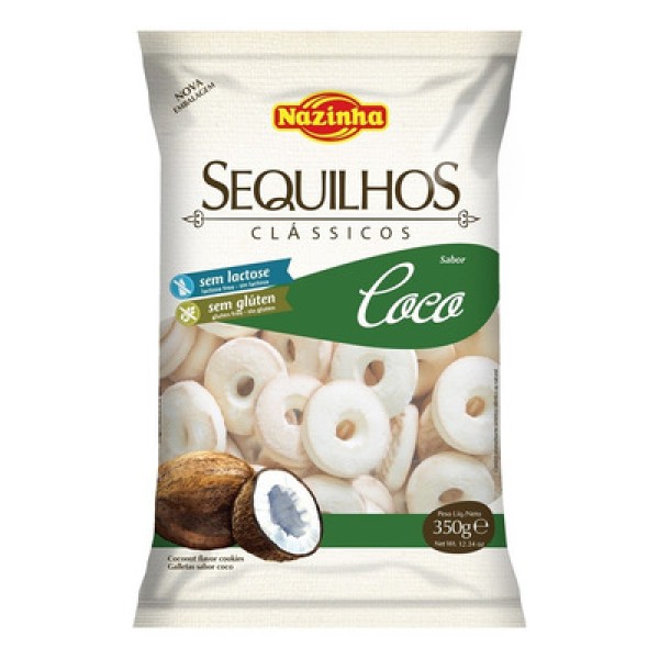 Encontraproduto.com.br - Sequilhos Sabor Coco Nazinha 350g