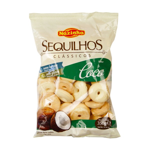 Encontraproduto.com.br - Sequilhos Sabor Coco Nazinha 350g