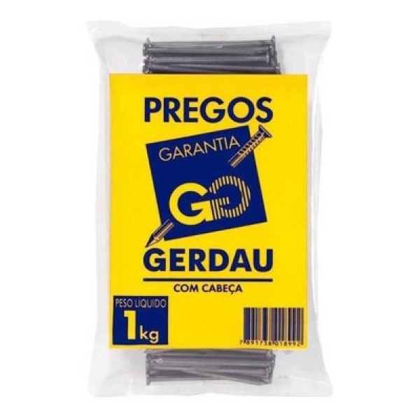 Encontraproduto.com.br - Prego 18x27 Com Cabeça 1 Kg Gerdau/Belgo/Triangulo