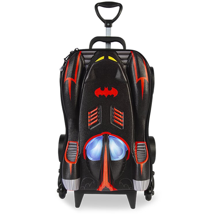 Encontraproduto.com.br - Mochila de Rodinha Batman 3D Chrome Wheels - Maxtoy