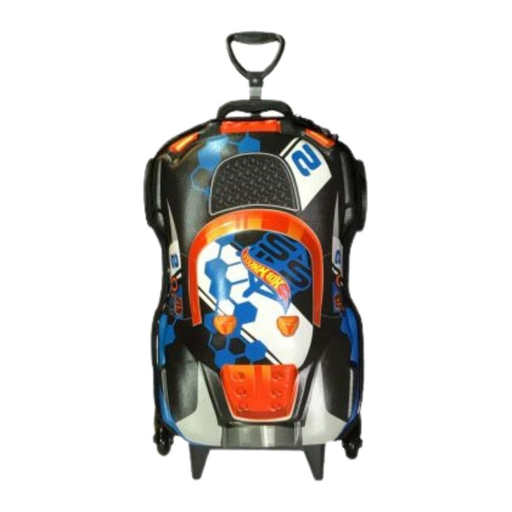 Encontraproduto.com.br - Mochila Com Rodas 3d Hotwheels Terrain Storm Preto - Maxtoy