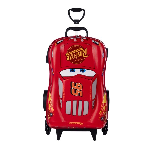 Mochila Com Rodinha Mcqueen Vermelha