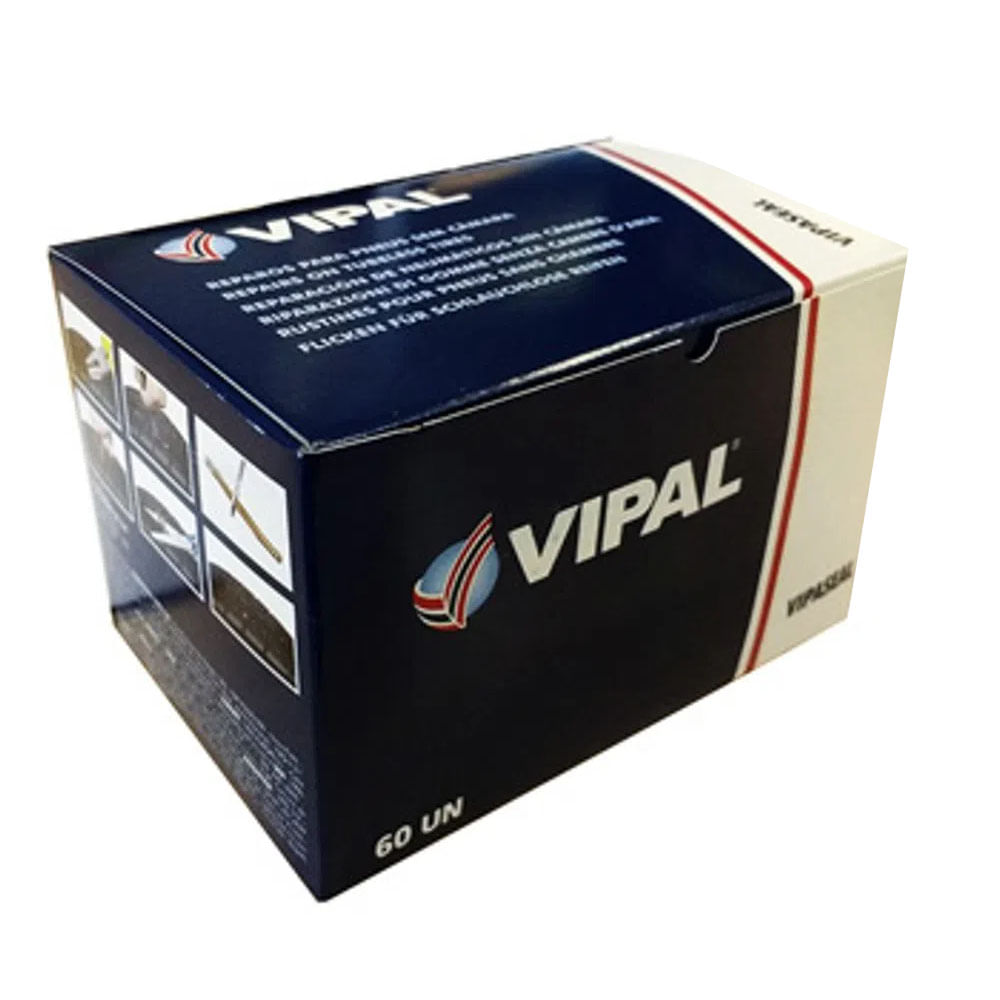 Encontraproduto.com.br - Refil Conserto De Pneu Sem Camara Vipaseal Passeio Caixa Com 60 Pecas - Vipal