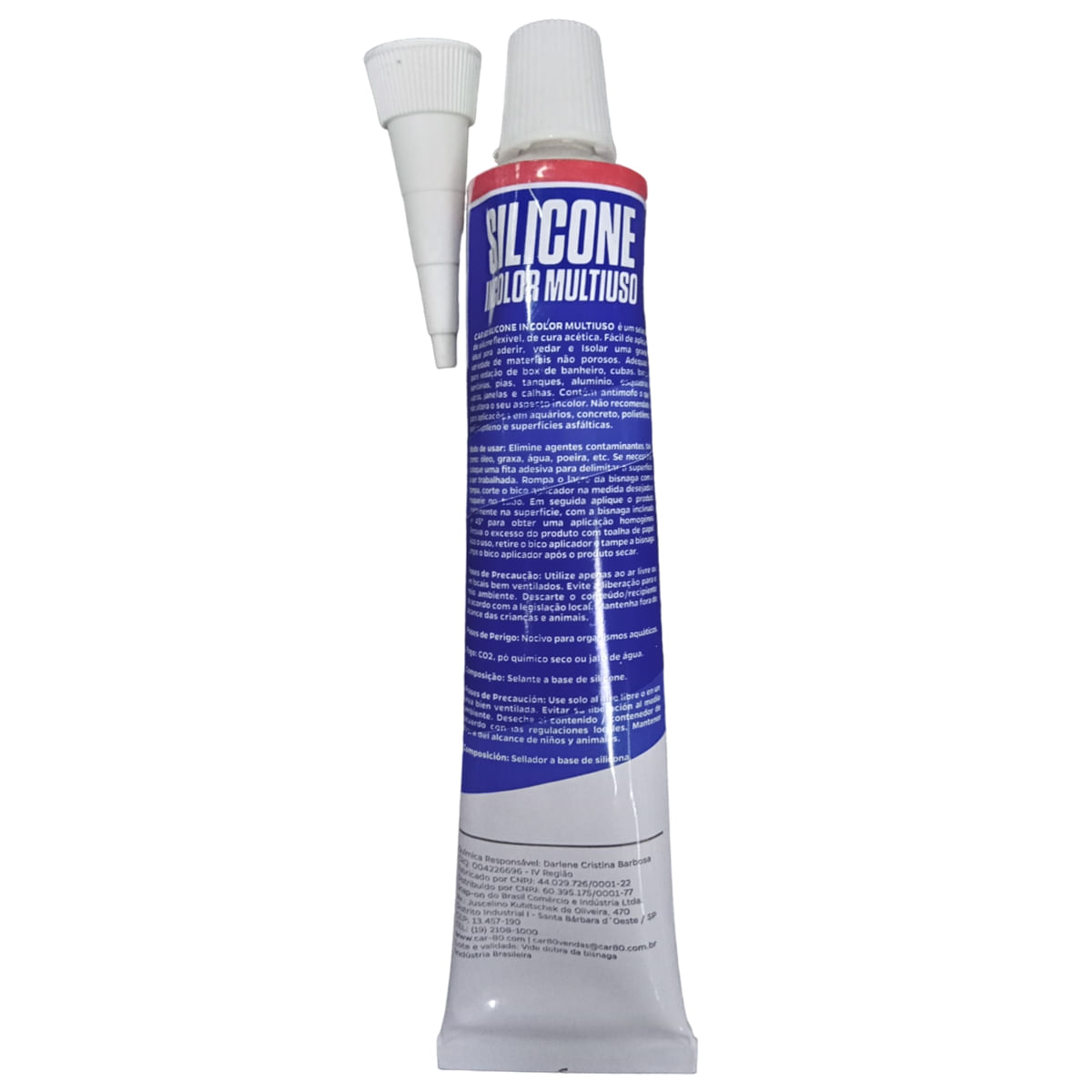 Encontraproduto.com.br - Silicone Acético Incolor Multiuso CAR80 - 50g