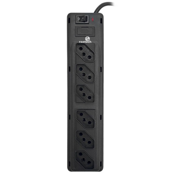 Encontraproduto.com.br - Filtro De Linha Ragtech Flh 6t, Bivolt Automático, 6 Tomadas, Preto - 2040