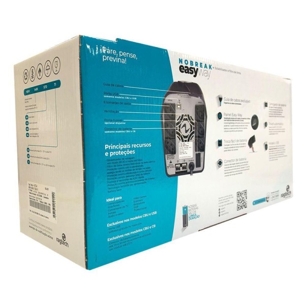 Encontraproduto.com.br - Nobreak Ragtech Senoidal 1400a Bivolt C/ Saida Bat Externa
